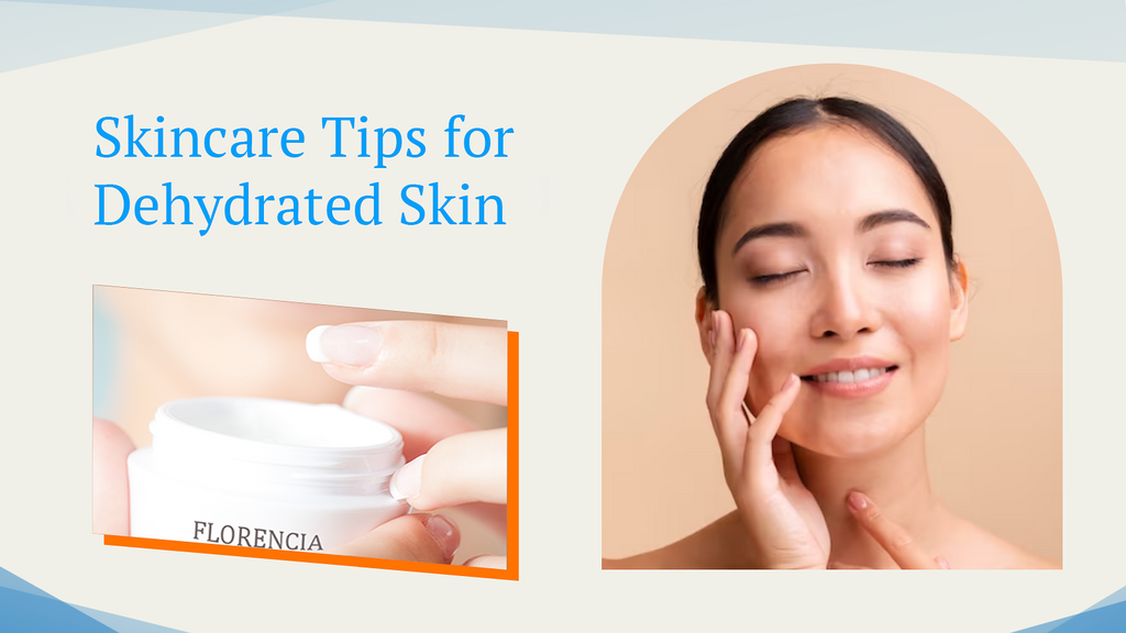 Florencia Beauty blog skincare tips for dehydrated skin. Women applying face cream