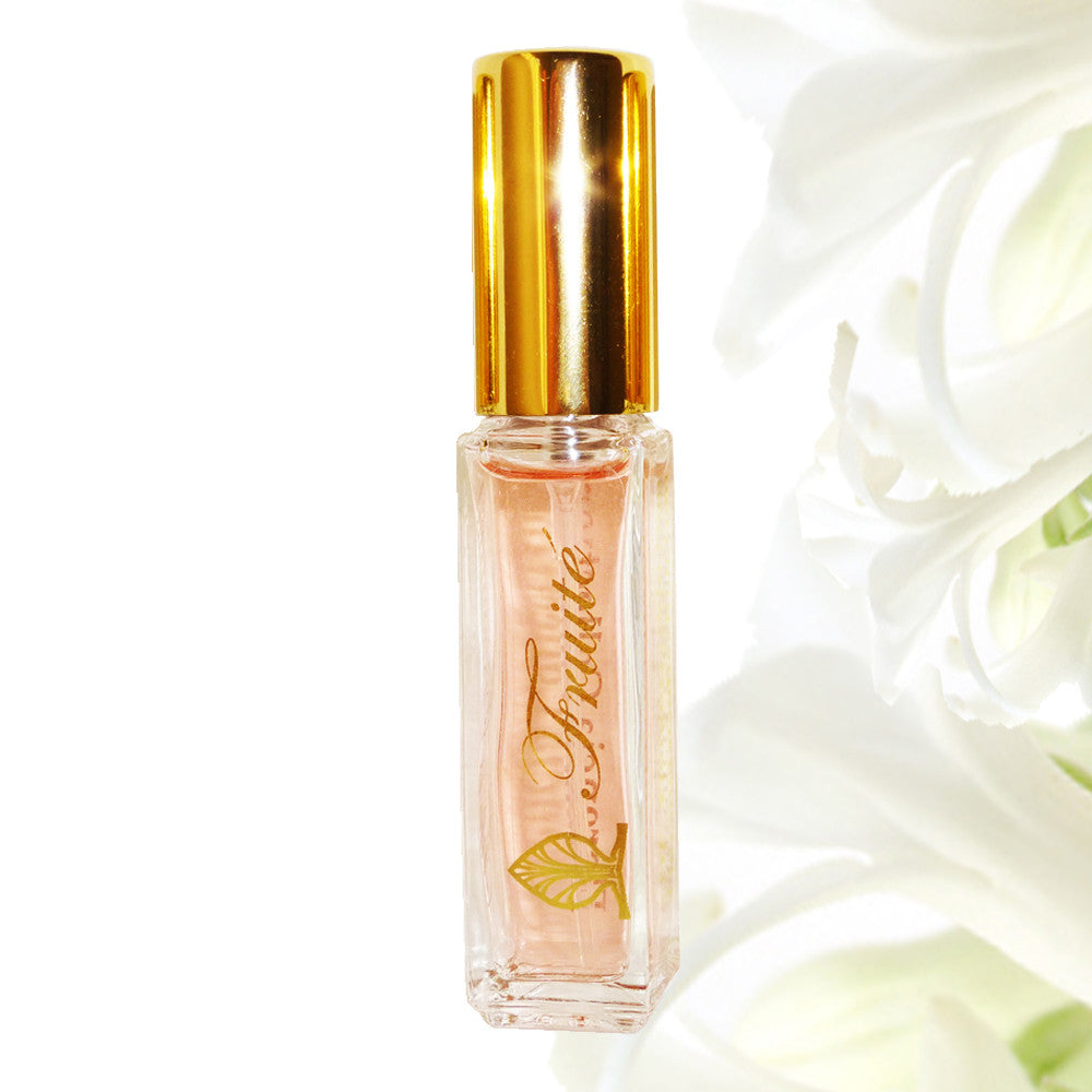 Fruité Fragrance with a gold top.