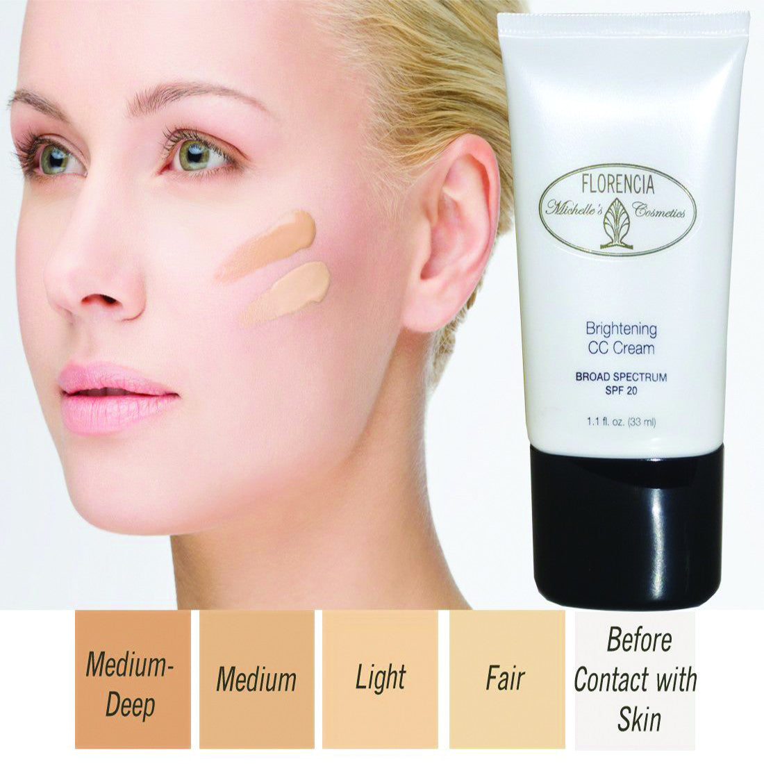 CC Cream Brightening SPF 20 by Florencia  Sun Screen, Foundation,  Moisturizer – Florencia Beauty