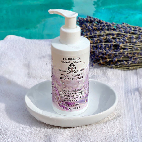 A bottle of Vital Balance Hydrant Toner.